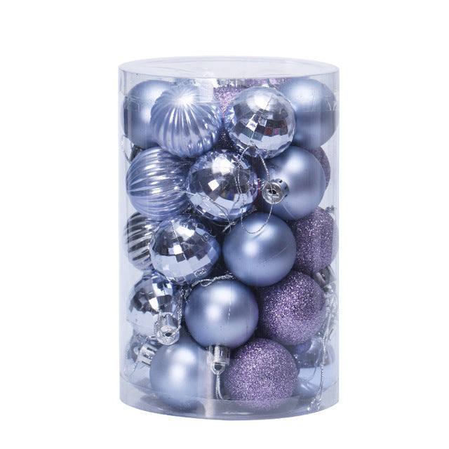 Kerstballen 4 cm, set van 34 in prachtige kleuren