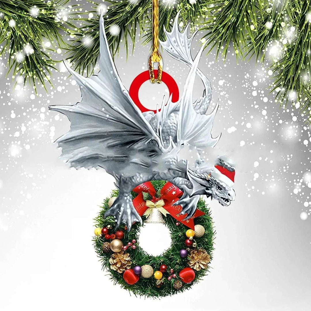 Dinosaurus draak ei kerstdecoraties hanger acryl