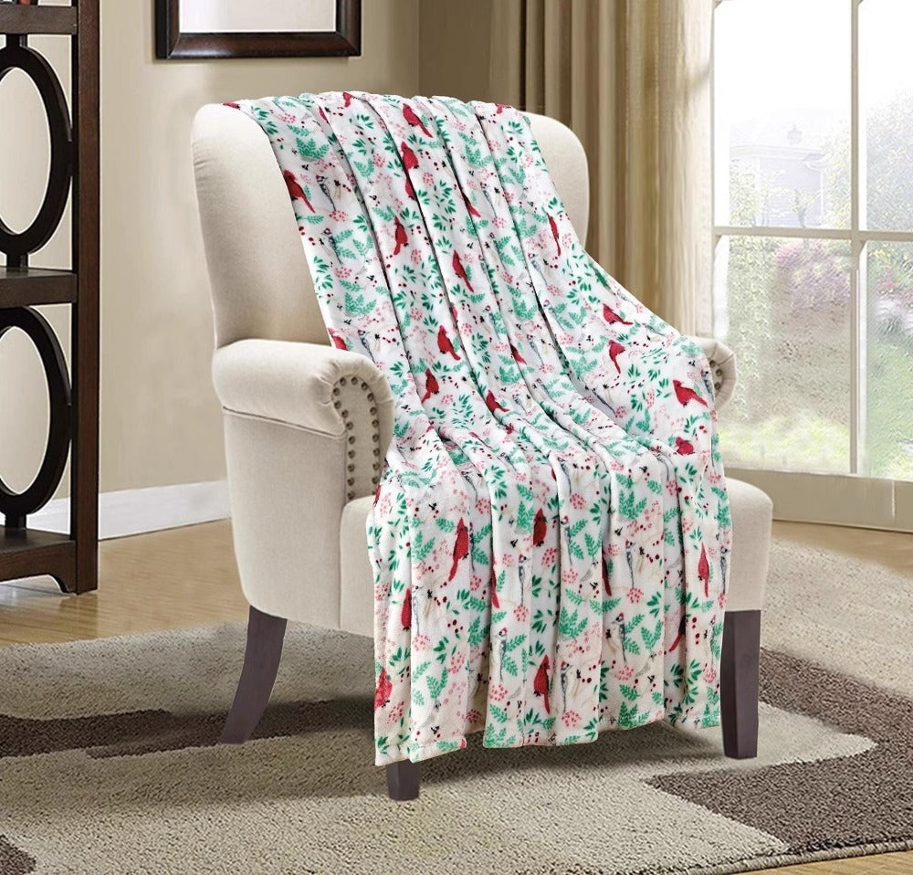 Flanellen kerstplaid met rendierenprint