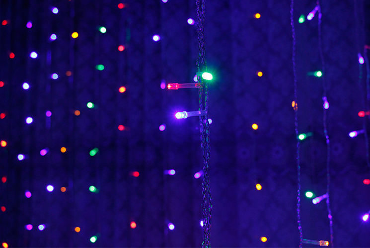 Led-lichtgordijn van 3 x 3 meter met 304 lampjes voor kamer en feest