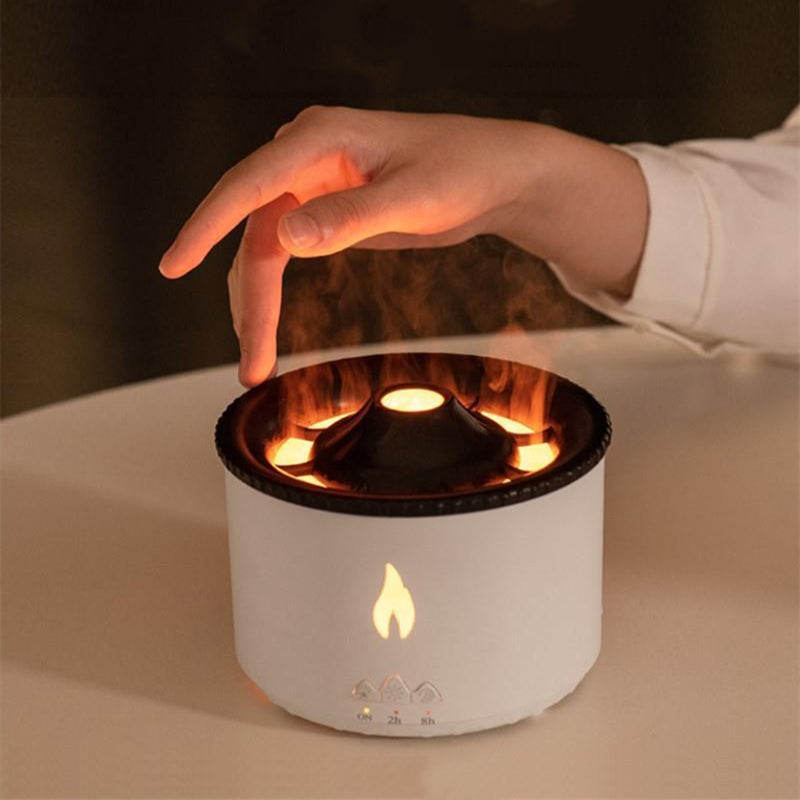 Vlam diffuser met kwal-rookring en timer van 2 of 8 uur