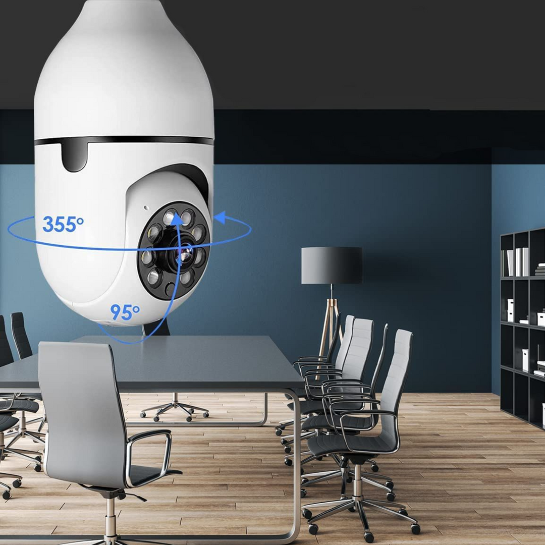 Lampcamera met 360° zicht en nachtzicht via wifi