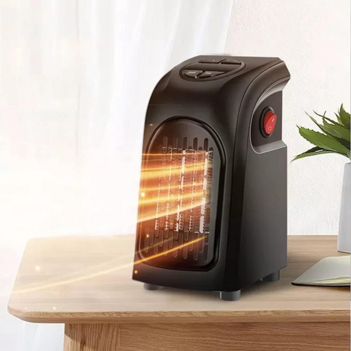 Stopcontact ventilatorkachel met PTC en thermostaat – Hollevo™