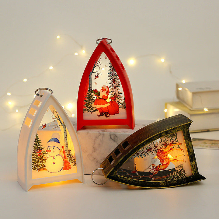 Handbeschilderde led-kerstfiguren – kerstman, sneeuwpop en rendier
