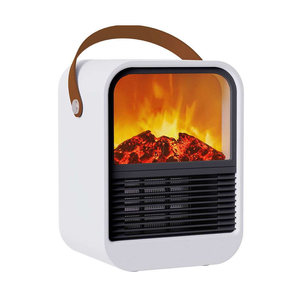 Witte mini kachel met vlameffect