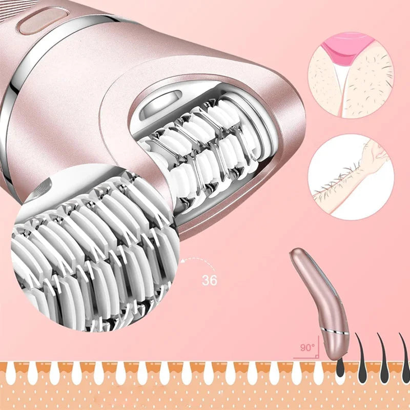 Waterdicht 3-in-1 ladyshave scheerapparaat, oplaadbaar via USB