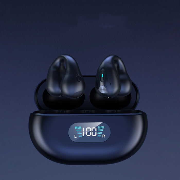 Hollevo Open oordopjes met clip en oplaadcase, bluetooth 5.3