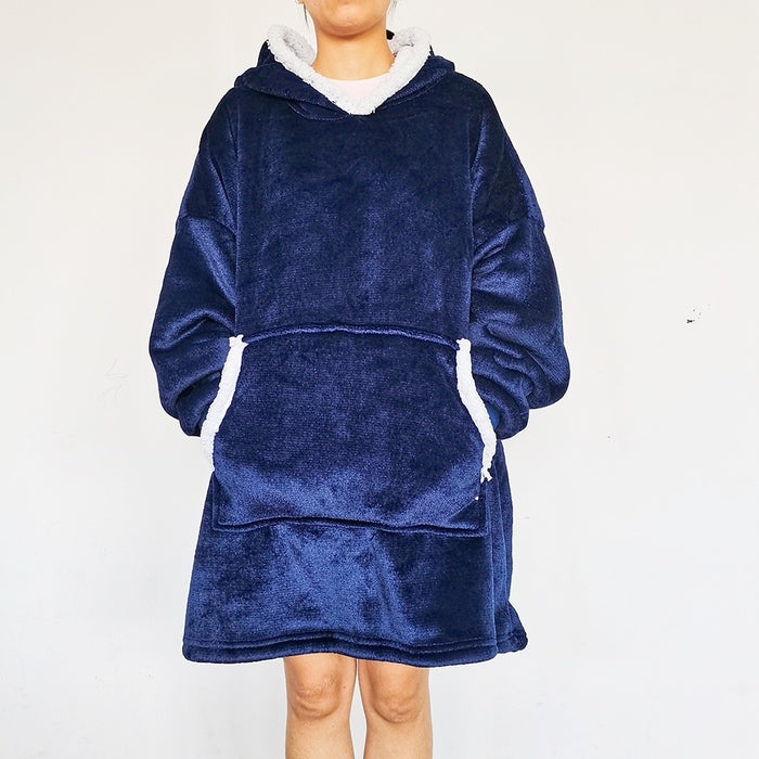 Hollevo Oversized deken-hoodie met sherpa voering