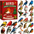 Adventskalender met acryl vogelfiguurtjes