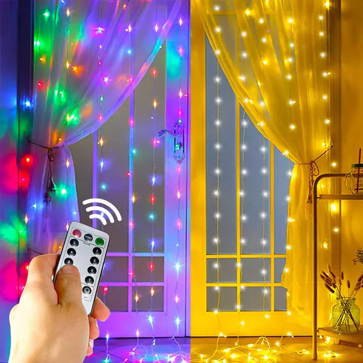 Led lichtgordijn met afstandsbediening en meerdere lichtstanden