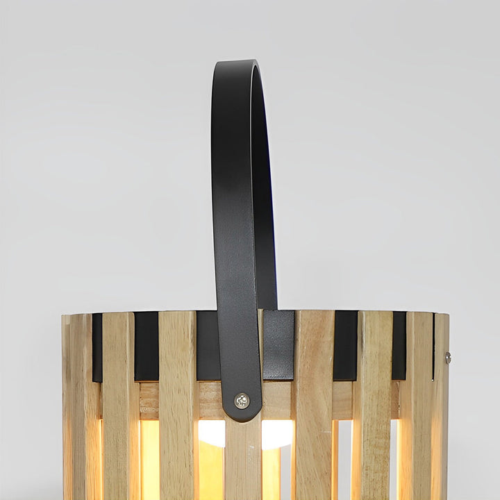 Hollevo™ Moderne solar tuinlamp van hout en aluminium met warm ledlicht