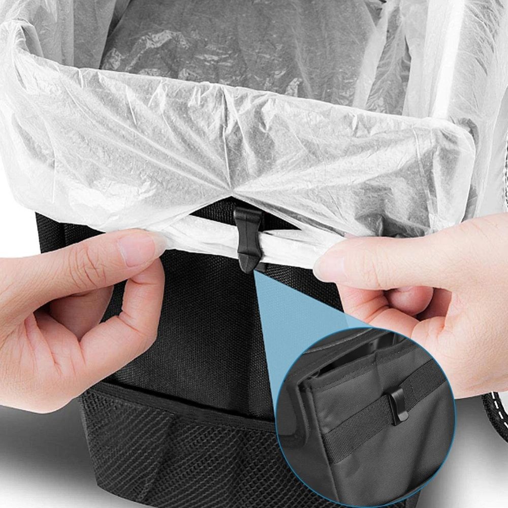 Hollevo™ Hangende waterdichte afvalbak voor in de auto met deksel