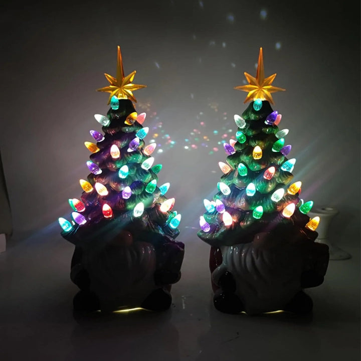 Lichtgevende kabouterkerstboom met 30 gekleurde LED&