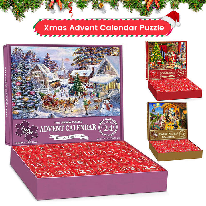 Kerstpuzzel adventskalender met verrassende kersttaferelen