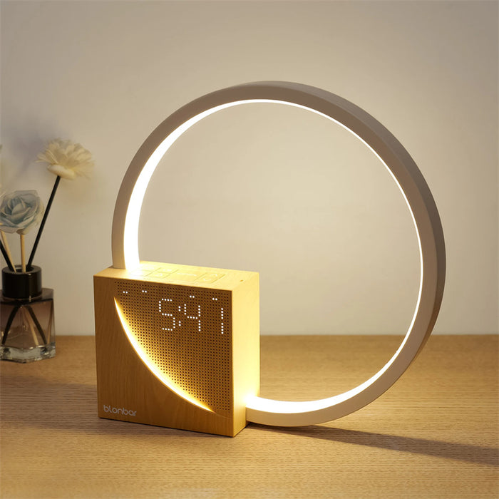 Hollevo Ringlamp met wekker, wekverlichting en natuurgeluiden