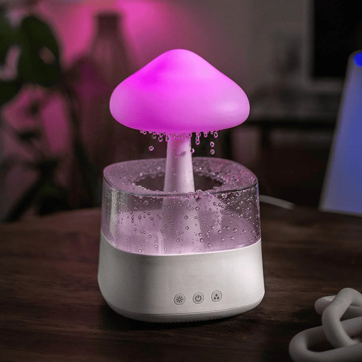 Hollevo™ Regenwolk luchtbevochtiger met regengeluid en kleurenlicht