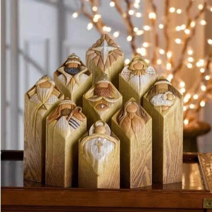 Kerststal tafereel column beelden