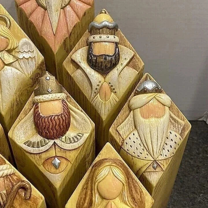 Kerststal tafereel column beelden