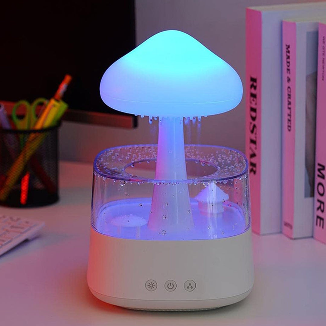 Hollevo™ Regenwolk luchtbevochtiger met regengeluid en kleurenlicht