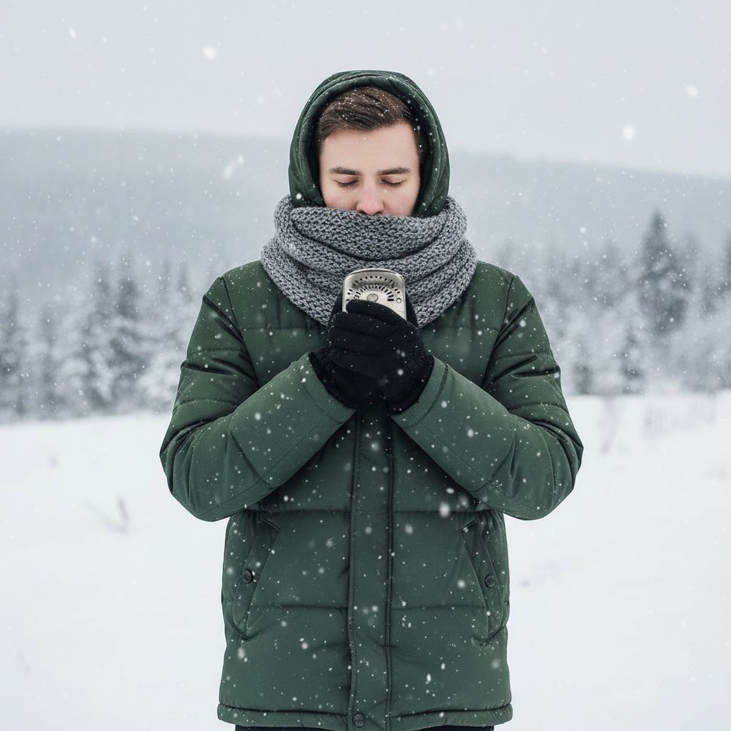 Hollevo™ Metalen handwarmer voor in je zak, tot 12 uur warmte