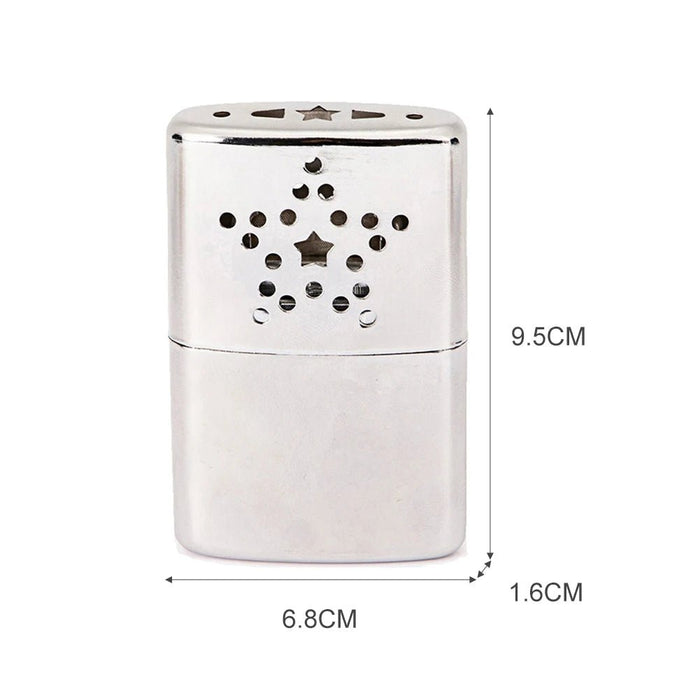 Hollevo™ Metalen handwarmer voor in je zak, tot 12 uur warmte