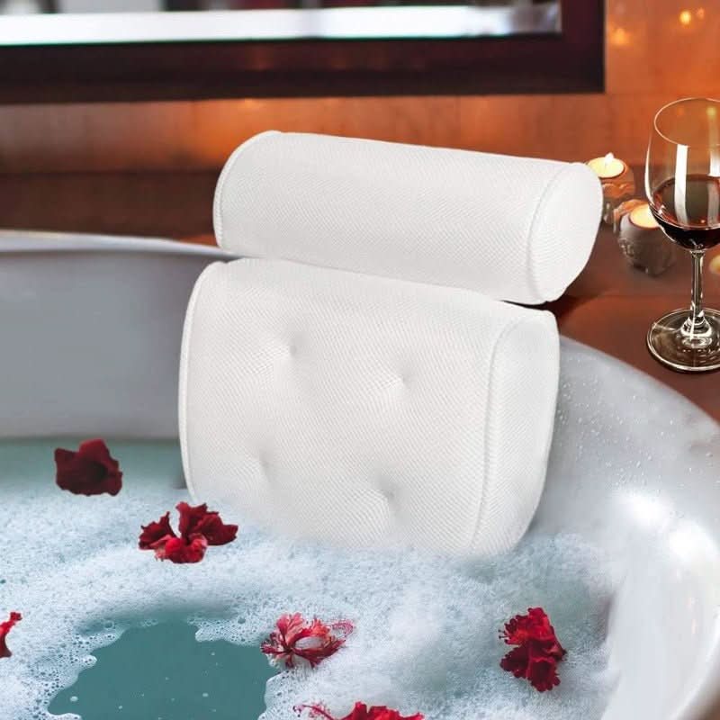 Ergonomisch badkussen met zuignappen voor nek en hoofd
