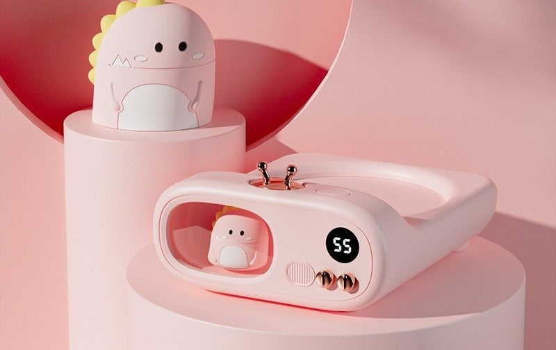 Bekerwarmer in tv-vorm met figuurtje