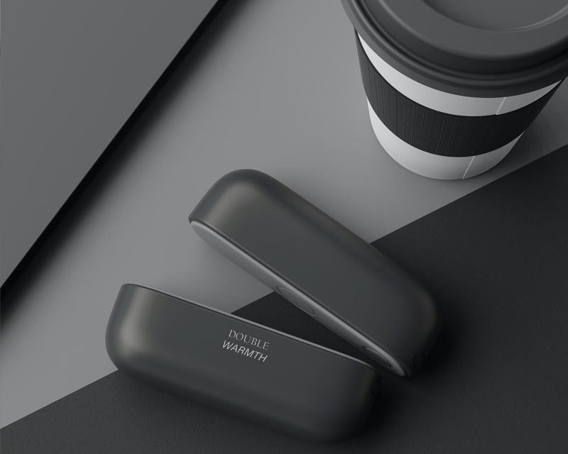 Magnetische oplaadbare handwarmer in twee delen