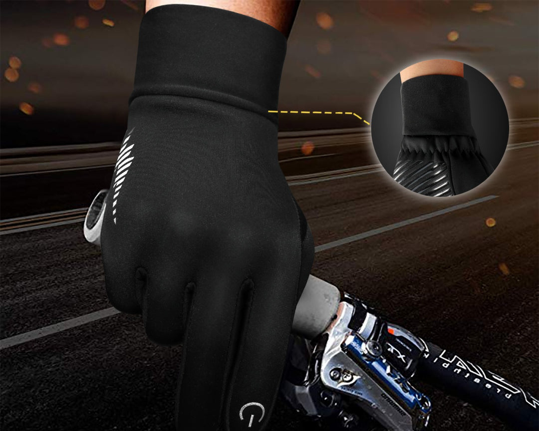 Zwarte winterhandschoenen met antislip palm