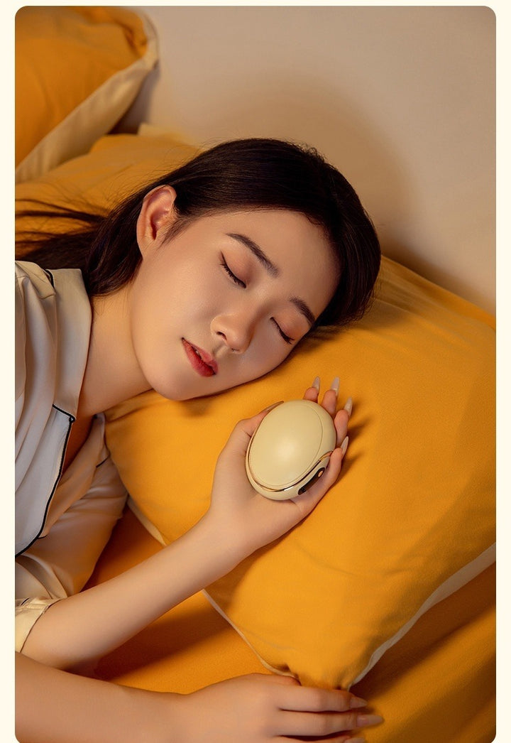Eivormige oplaadbare handwarmer met display