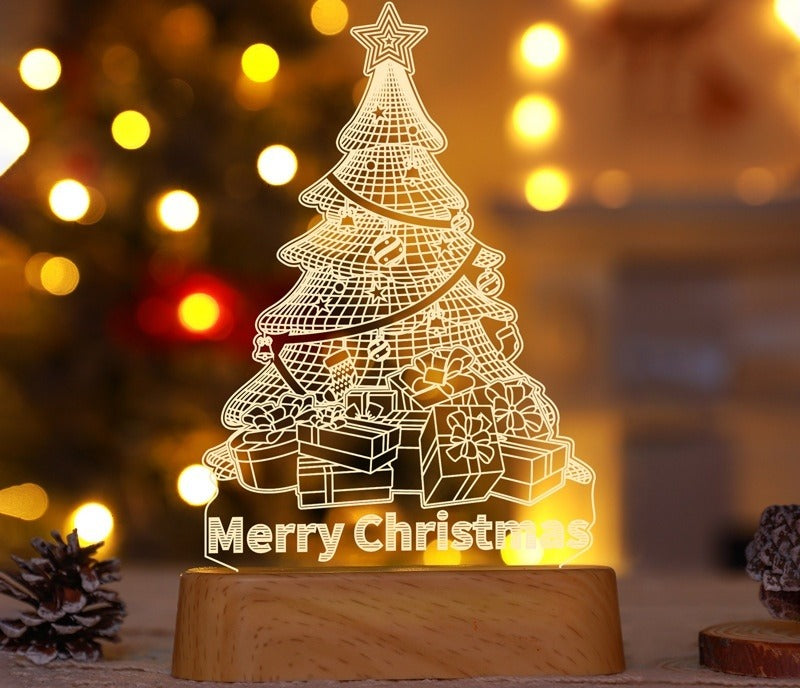 3D acryl kerstlampje met rendier