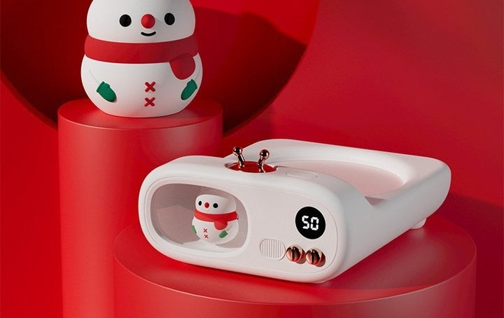 Bekerwarmer in tv-vorm met figuurtje