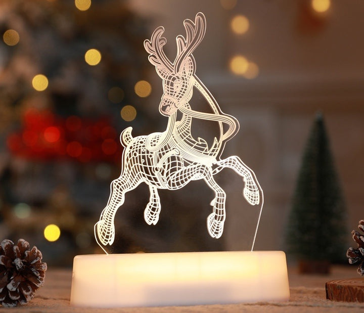 3D acryl kerstlampje met rendier