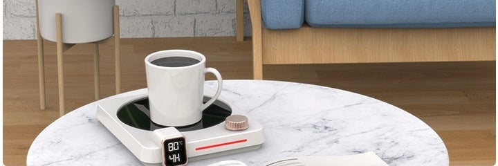 Bekerwarmer met draaiknop en dubbel display