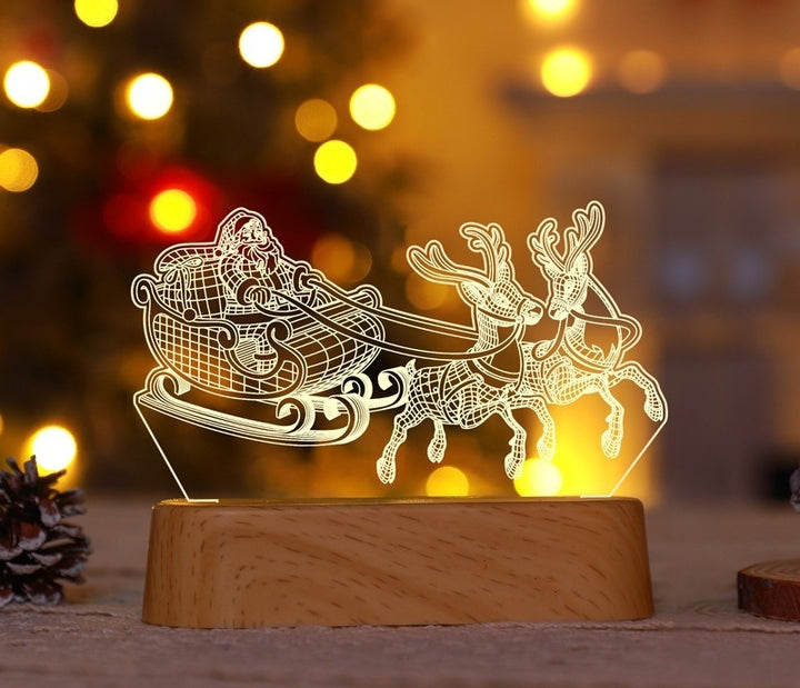 3D acryl kerstlampje met rendier