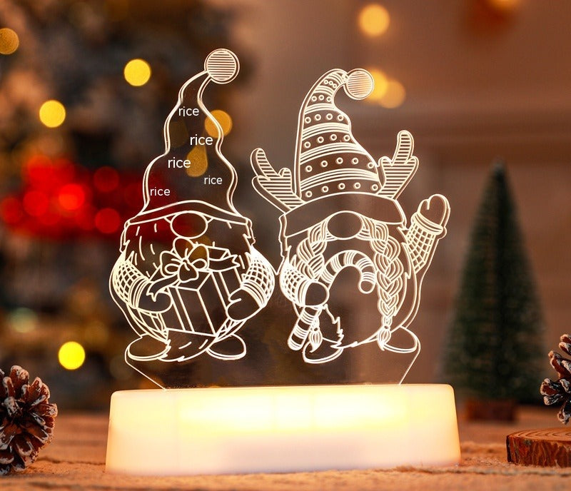 3D acryl kerstlampje met rendier