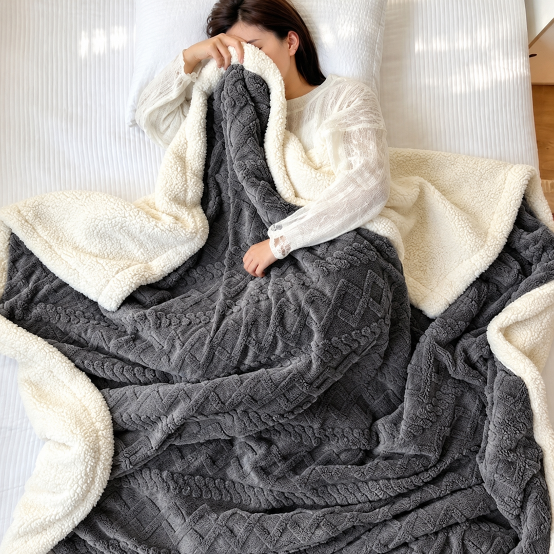 Omkeerbare sherpa fleecedeken – warm zonder zwaar te zijn