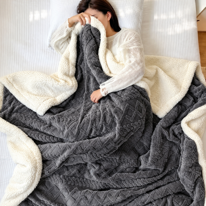Omkeerbare sherpa fleecedeken – warm zonder zwaar te zijn