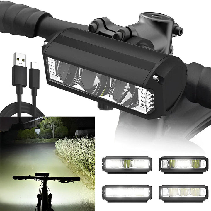 Hollevo™ Oplaadbare LED-fietslamp, waterdicht volgens IPX6