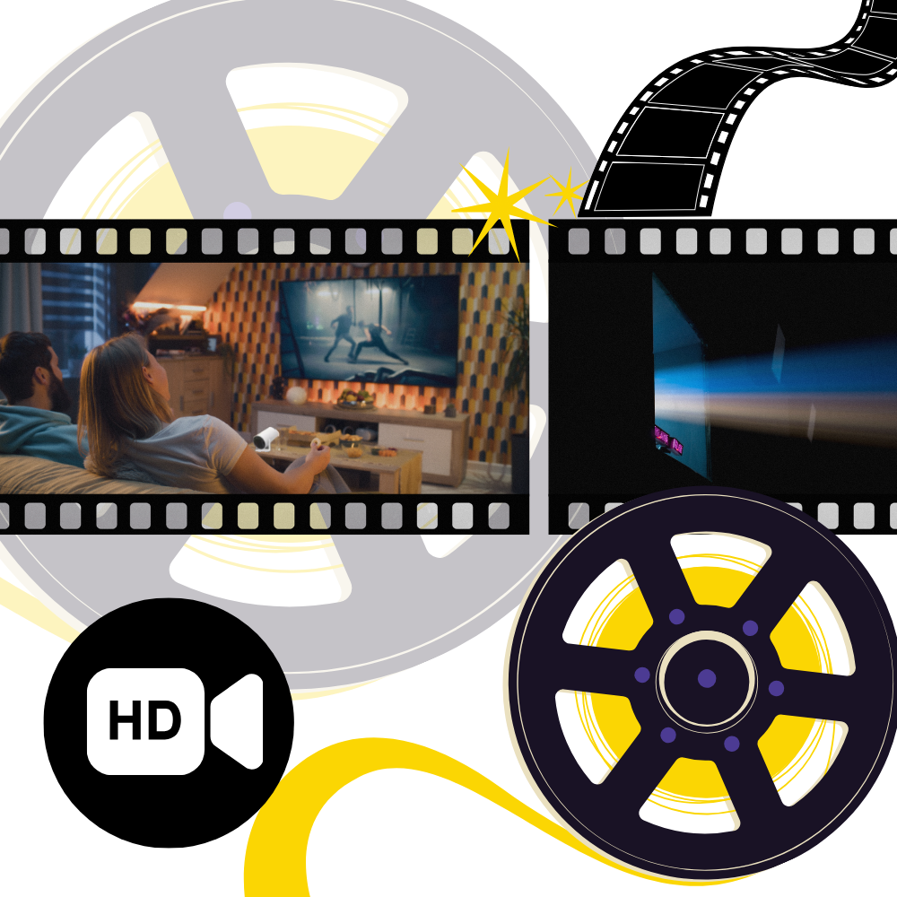 Hollevo™ Draagbare 4K Ultra HD-beamer met wifi, bluetooth en HDMI