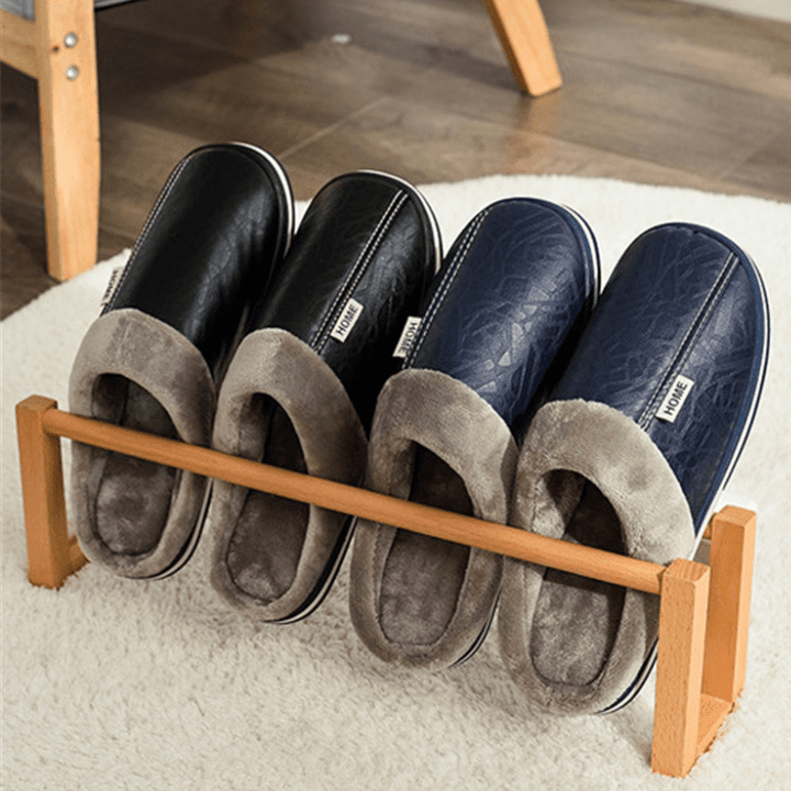 Herenpantoffels met zachte pluche voering en verende zool
