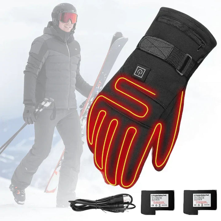Thermogrip verwarmde handschoenen – waterdicht unisex handschoenen met 3 verwarming niveaus en touchscreen functie