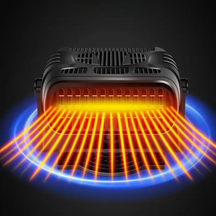 Hollevo™ 12V autokachel en ventilator met draaibare houder