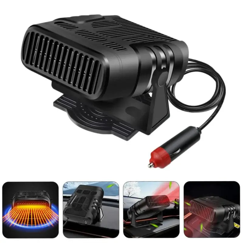 Hollevo™ 12V autokachel en ventilator met draaibare houder