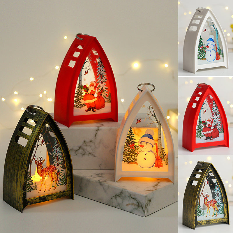 Handbeschilderde led-kerstfiguren – kerstman, sneeuwpop en rendier