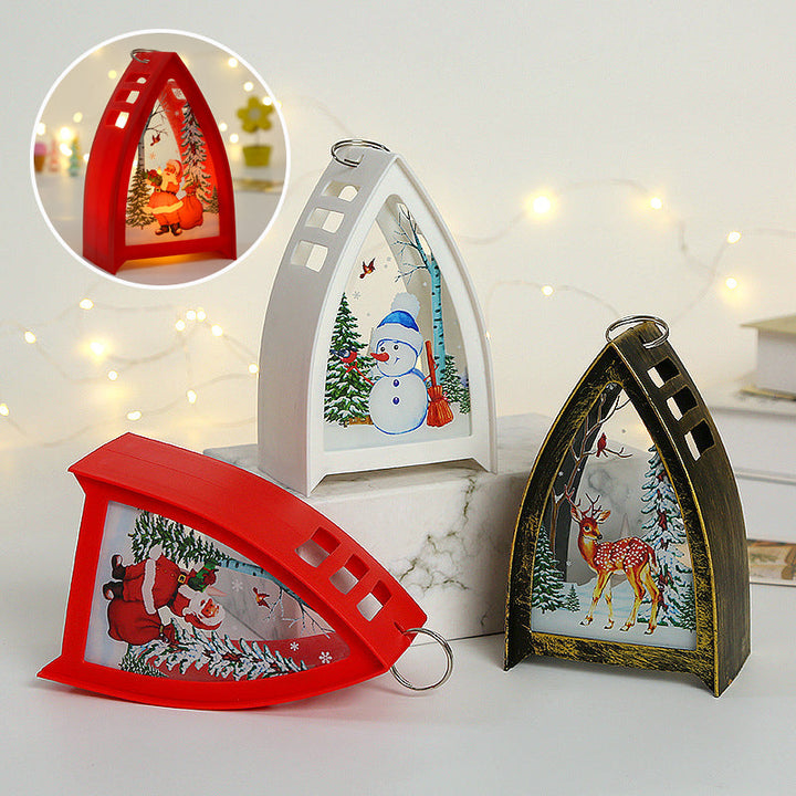 Handbeschilderde led-kerstfiguren – kerstman, sneeuwpop en rendier