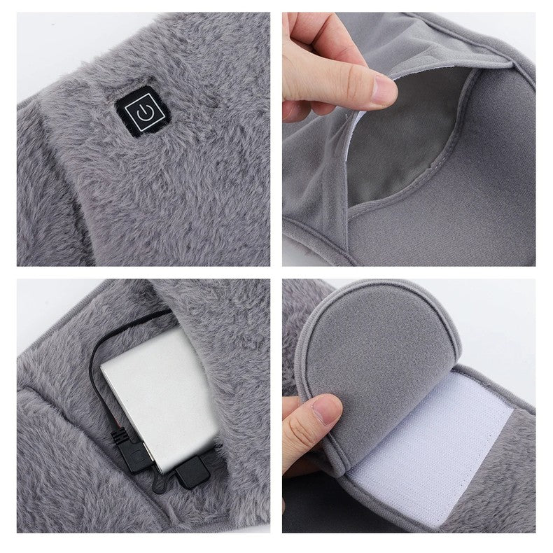 Hollevo™ USB-warmteband voor taille en handen van zacht velours