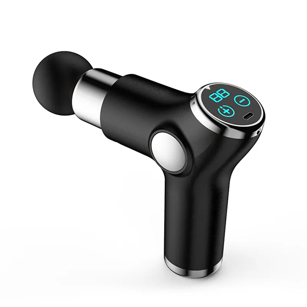 Compact massagepistool met 32 snelheden en 4 opzetstukken