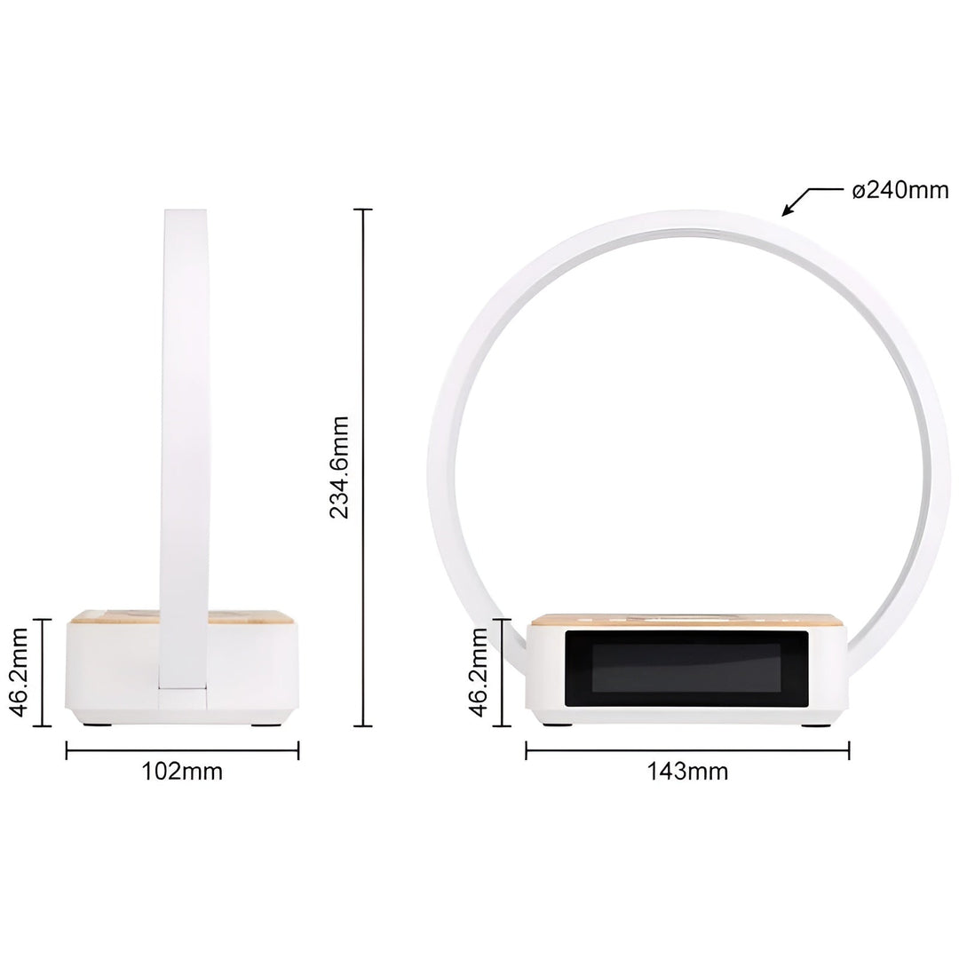 Hollevo™ 3-in-1 nachtlamp met draadloze oplader en wekker