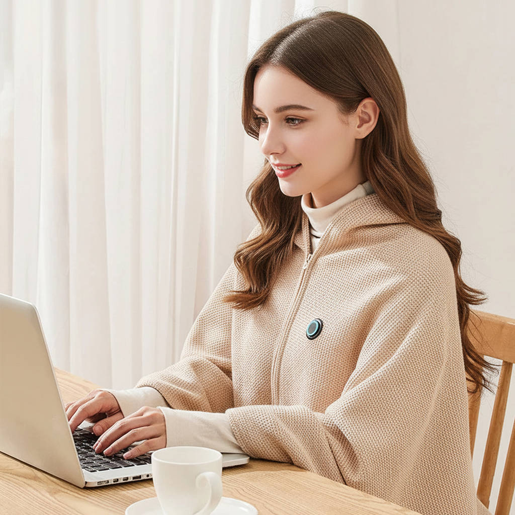 Hollevo™ Verwarmde omslagdoek met USB-C, 8 zones en rits